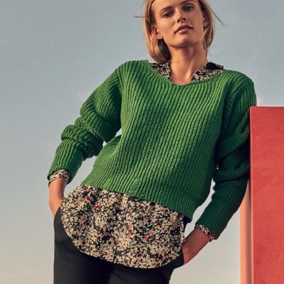 Anthropologie Maeve Matilda Buttondown Tiny Floral Shirt Multi size Large - Picture 4 of 10